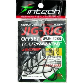 Rybářský háček Háčky na přívlač s protihrotem Intech Tournament JIG-RIG 6 ks