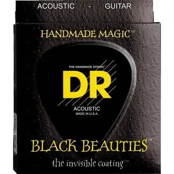Struna pro kytaru a smyčcový nástroj Struny pro akustickou kytaru DR Black Beauties Coated Phosphor Bronze, 13-56 BKA-13