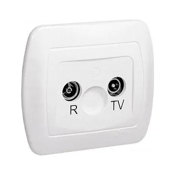 Elektrická zásuvka Akord Anténní zásuvka nástěnná Kontakt-simon bílá AAK/11