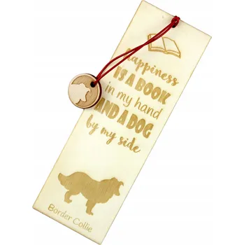 Doplněk ke knize Border kolie gravírovaná záložka do knihy se psem, jméno psa