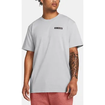 Pánské tričko Under Armour UA HW ARMOUR LABEL SS 1382831-011 Šedá XL