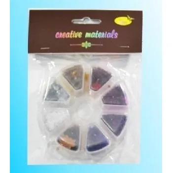 Set školních potřeb Cekiny kwiatki 8 kolorów 6mm 40g (pl, 2000, Galeria Hobby)