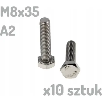Šroub Nerezový šroub A2 M8x35 mm DIN 933 INOX x10 kusů