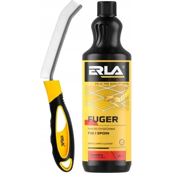 Univerzální čisticí prostředek KARTÁČ NA ČIŠTĚNÍ SPÁR FUGER + Čisticí prostředek na spáry ERLA FUGER 1L koncentrát
