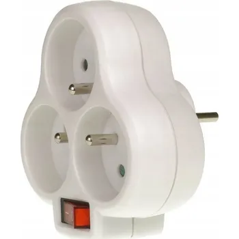 Elektrická zásuvka Elektrická Zásuvka rozbočka Rum-Lux bílá