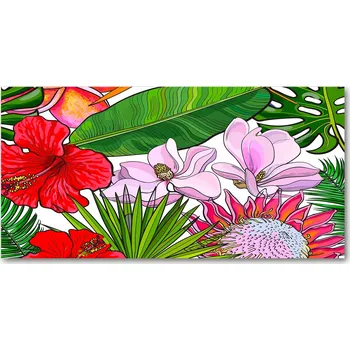 Obraz Kuchyňský panel Havajské květy 100x50 cm + LEPIDLO