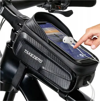 brašna na kolo Cyklistická brašna přední černá 1,5 l voděodolná s odrazkami