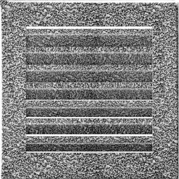 Větrací mřížka Krbová mřížka Kratki Fresh 17x17 cm černo-stříbrná