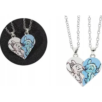 Náhrdelník Dětský náhrdelník přátelství Stich Lilo & Stitch BEST FRIENDS 4 Srdíčko