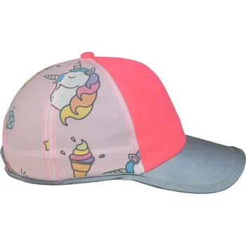 Kšiltovka Dětská 5 panelová kšiltovka "Action", Korntex Barva: růžová - duha