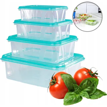 Dóza na potraviny Sada 4 dóz na potraviny 0,4 l, 0,7 l, 1,2 l, 2,1 l