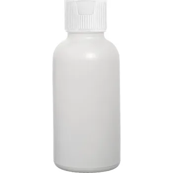 Láhev Skleněná lahvička 50 ml bílá s bílým flip-top uzávěrem