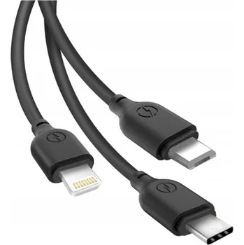 Datový kabel Kabel USB micro + typ C + iPhone 1.2 m