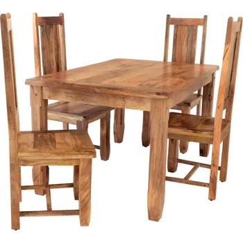 Jídelní set Jídelní set pro 4 osoby z masivu mango