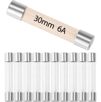 Vrták Skleněná pojistka 30mm 6A / 6000mA CE 10 Ks. balení
