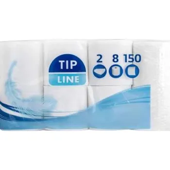 Toaletní papíry Toaletní papír Tip Line 150, 2vrstvý, 1role