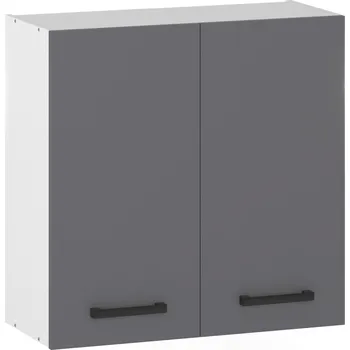 Kuchyňská skříňka Kuchyňská závěsná skříňka ULWE grafitová 2D 2 police laminovaná deska
