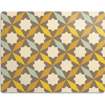 Miska pro psa Podložka pod misky pro psy a kočky, retro design 90x60 cm