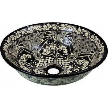 Umyvadlo Umyvadlo na desku kulaté Cerames Mexické umyvadlo 40,5 cm černé