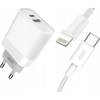 SÍŤOVÁ NABÍJEČKA XO 18W + KABEL USB-C - Lightning