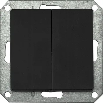 vypínač Dvojitý vypínač Prestige Černý matný Timex Leroy Merlin