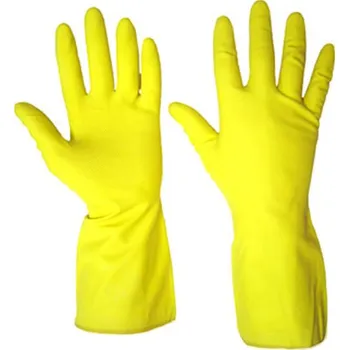 Rukavice Flokované hospodářské rukavice BOZP velikost S