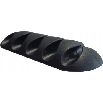 Kabelová úchytka samolepicí černá 5xØ6mm 20 ks