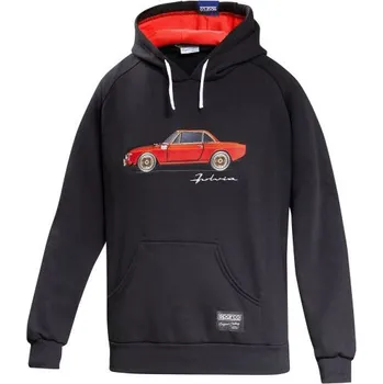 Pánská mikina Sparco Lancia HF Mikina Fulvia Černá / Červená XXL