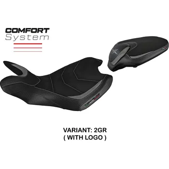 Moto sedlo TPZ Italia potah sedla MV Agusta Turismo Veloce (14-20) Sahara comfort model potah sedla: s logem 2GR (grey)