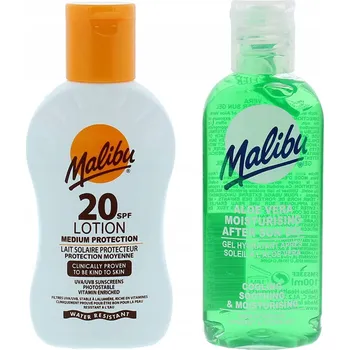 Opalování Malibu Vodotěsný opalovací balzám SPF20 100ml + Aloe Vera gel po opalování 100ml