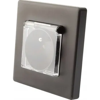 Elektrická zásuvka Nástěnná Elektrická Zásuvka Luuna černá