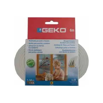 GEKO - Těsnění do oken samolepící EPDM guma E-profil 9x4mm/ 6m - bílé