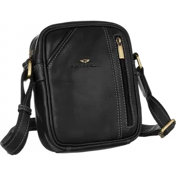 Malá pánská kožená černá crossbody taška Peterson 8023