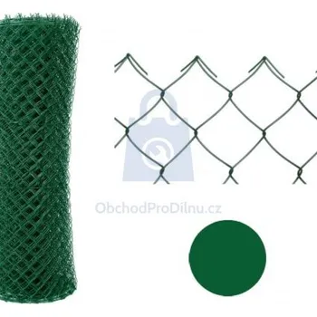 Pletivo Pilecký pletivo poplastované bez napínacího drátu, nezapletené oko 55 mm zelené, 160 cm x 15 m