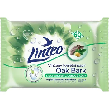 Toaletní papír Linteo Vlhčený toaletní papír s dubovou kůrou splachovatelný