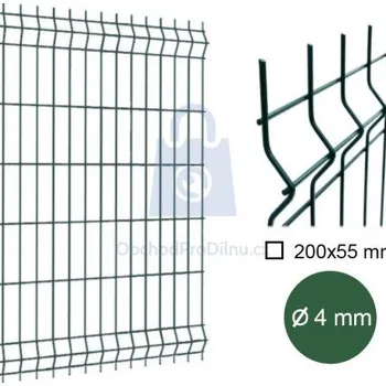 Pletivo Dílec plotový PLUTO LIGHT, 3D, drát 4 mm, zelený 2500 x 1730 mm, balení 1 ks
