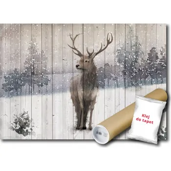 Fototapeta VLIESOVÁ FOTOTAPETA JELEN SNÍH ZIMA 416x254