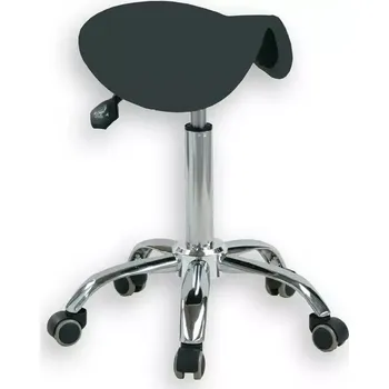 LZ 34 sedák lékařský, kříž chrom, ekokůže, černá