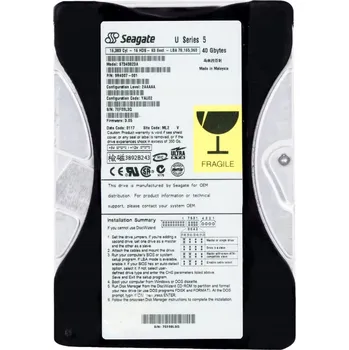Interní pevný disk Pevný disk Seagate U Series 5 ST340823A 40GB PATA (IDE/ATA) 3,5"