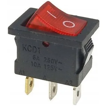 vypínač Kolébkový přepínač (Rocker) červená