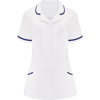 Kuchyňská zástěra PLÁŠŤ LÉKAŘSKÝ KOSMETICKÝ ZÁSTĚRA KRÁTKÝ RUKÁV BOZP BÍLÁ XL