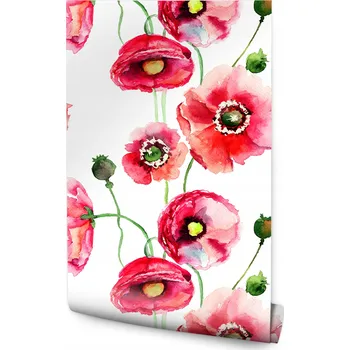 Fototapeta Tapeta do obývacího pokoje malované KVĚTINY akvarel příroda