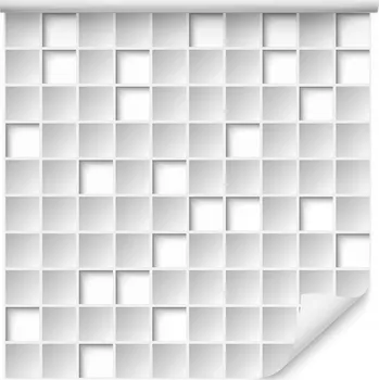 Tapeta 10m 3D TAPETA, geometrické obrazce čtverce, do obýváku