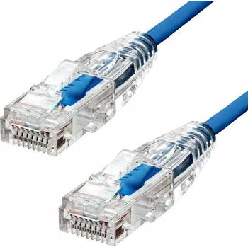 Síťový kabel ProXtend Tenký U/UTP CAT6A LSZH AWG 28 Modrý 5M