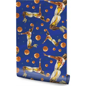 Fototapeta Dětská tapeta basketbal míče Sport Akvarel