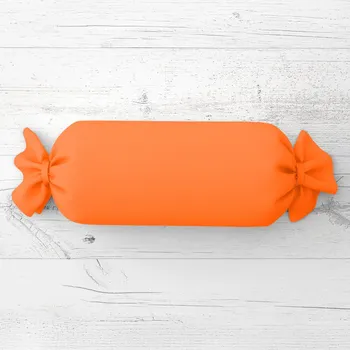 Dekorativní polštářek Polštář válec bonbon Rongo RG-035 Oranžový 15x60 cm