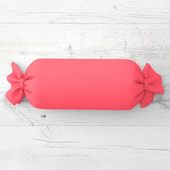 Dekorativní polštářek Polštář válec bonbon Rongo RG-046 Neonově růžový 15x40 cm