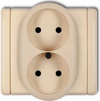 Elektrická zásuvka Béžová nástěnná Elektrická Zásuvka Karlik