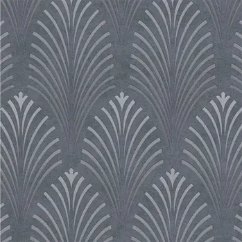 Tapeta Vliesové tapety na zeď moderní vzor stříbrný na šedém podkladu