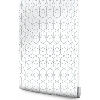 Tapeta TAPETA V ROLI DO OBÝVACÍHO POKOJE LOŽNICE MODERNÍ GEOMETRICKÝ VZOR KOSTKY